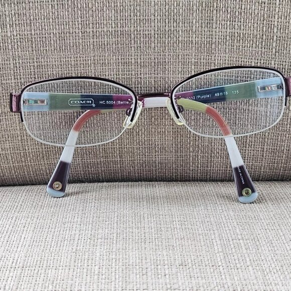 Coach Bettie Ladies Eyeglasses/Glasses Frame Purple Half Rim Eye Wear HC5004 - Picture 3 of 12
